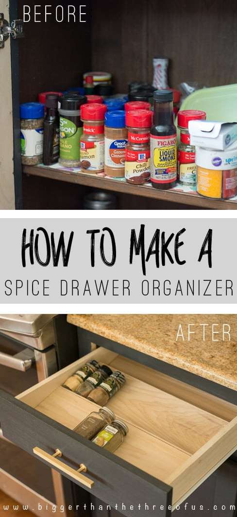 DIY Drawer Organizer
 Get Organized with this DIY Spice Drawer Organizer