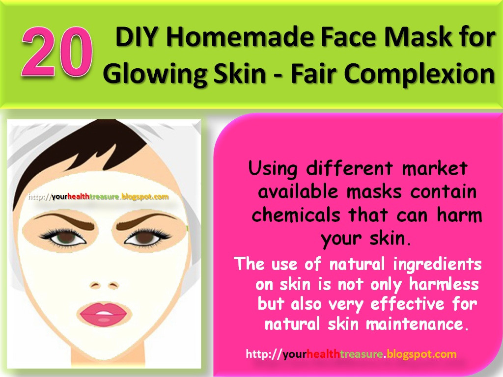 DIY Face Mask For Clear Skin
 20 DIY Homemade Face Mask for Glowing Skin Fair
