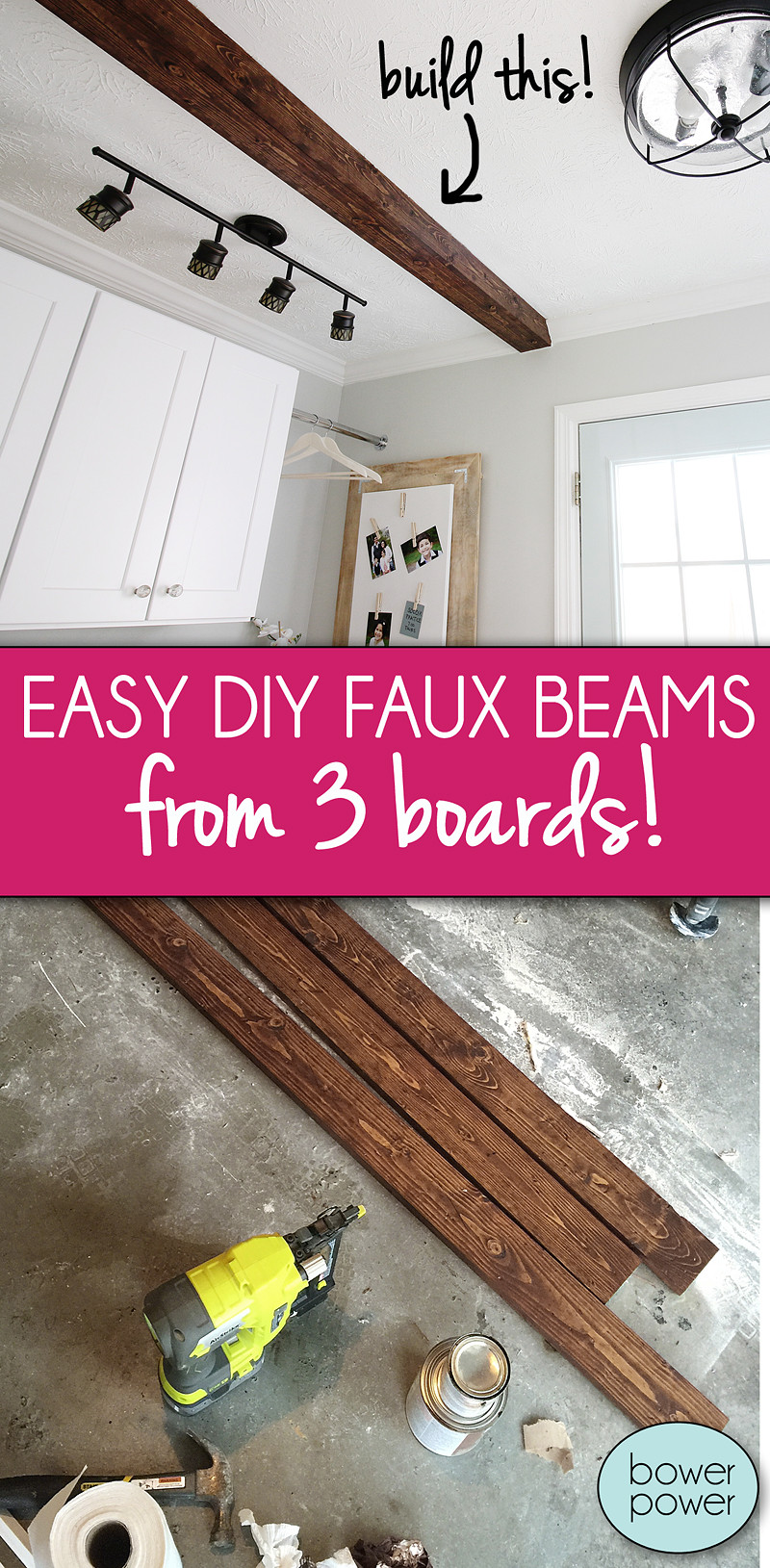 DIY Faux Wood Beams
 Beam Me Up Scotty Bower Power