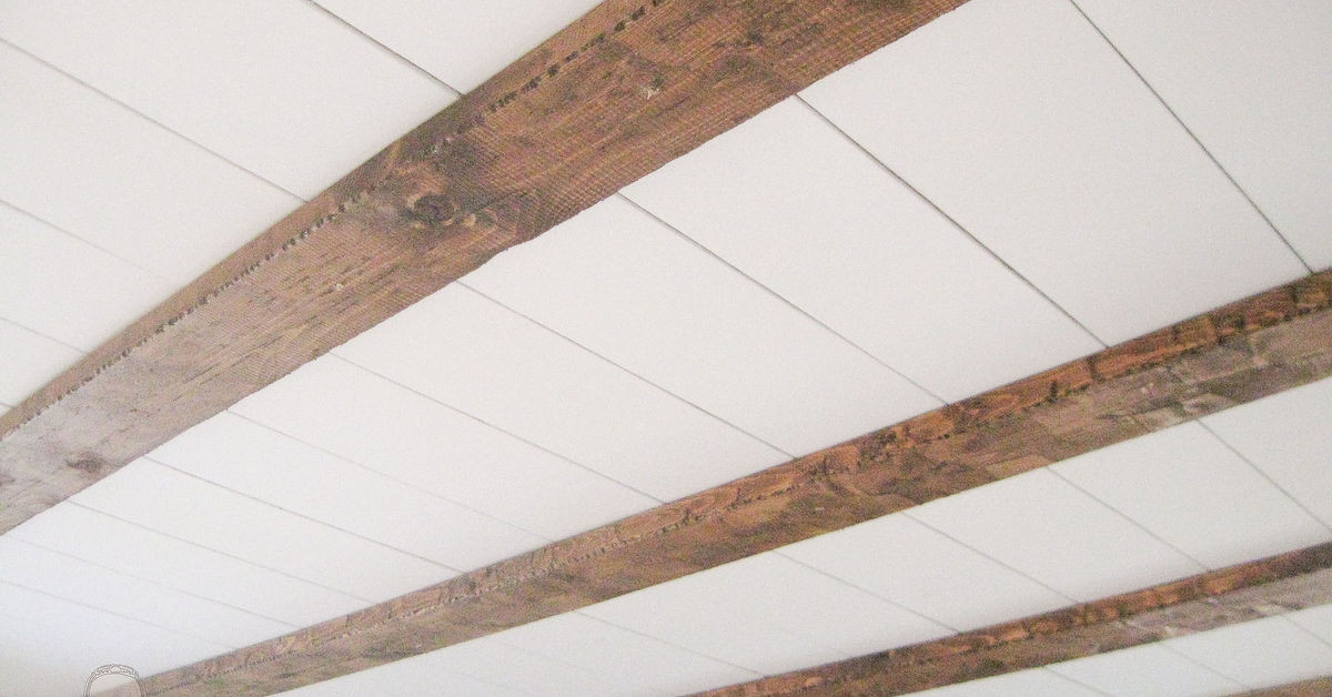 DIY Faux Wood Beams
 DIY Faux Farmhouse Barn Beam Ceiling