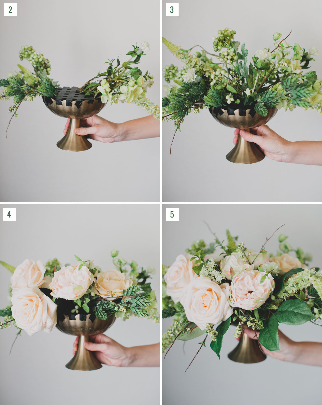 DIY Floral Arrangements Wedding
 DIY Silk Flower Centerpiece Green Wedding Shoes