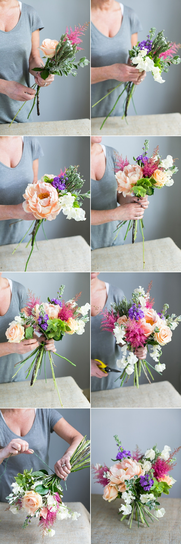 DIY Floral Arrangements Wedding
 DIY Spring bouquet tutorial with peonies