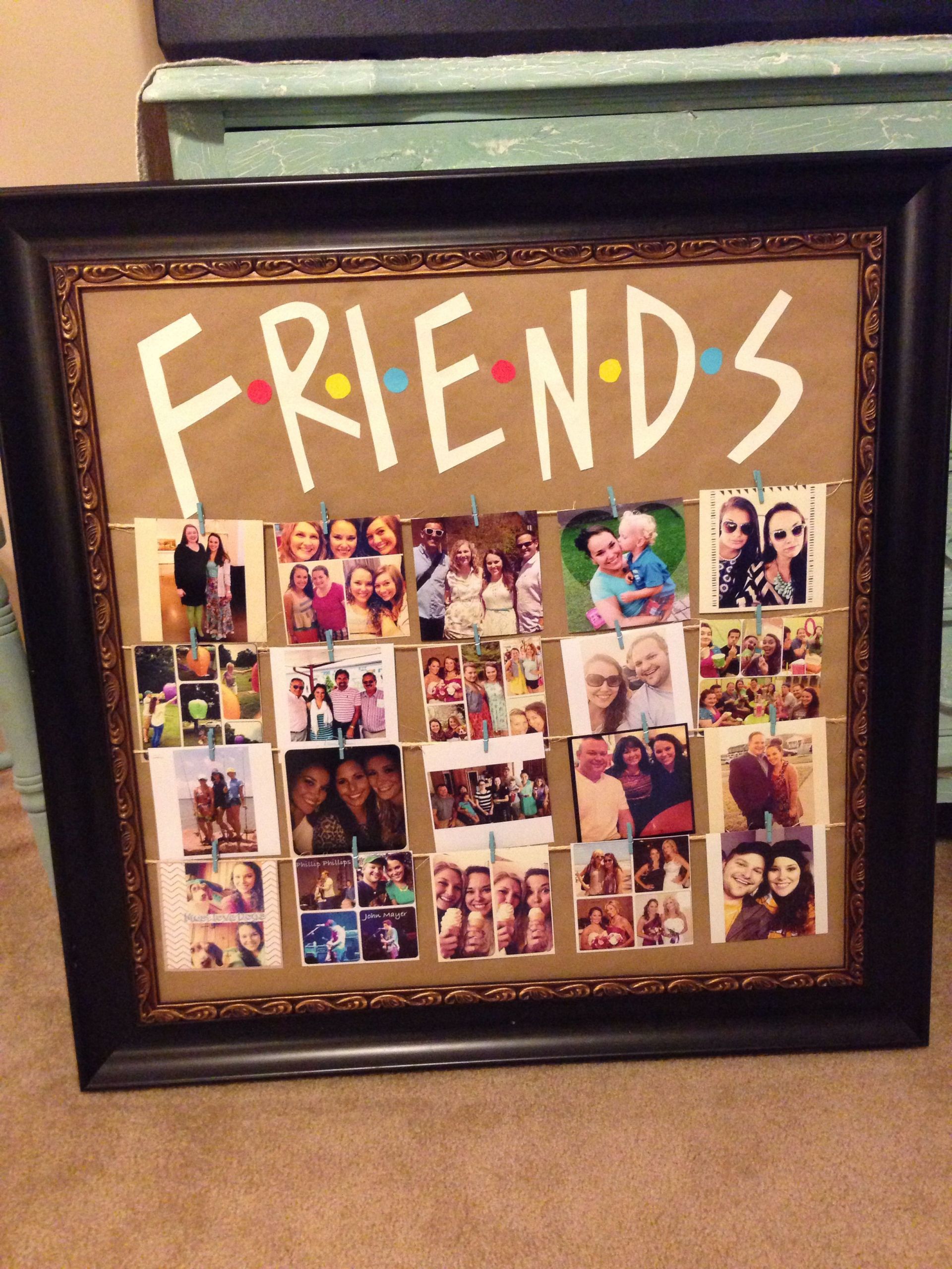 DIY Friend Birthday Gifts
 Friends tv show picture frame diy party ideas