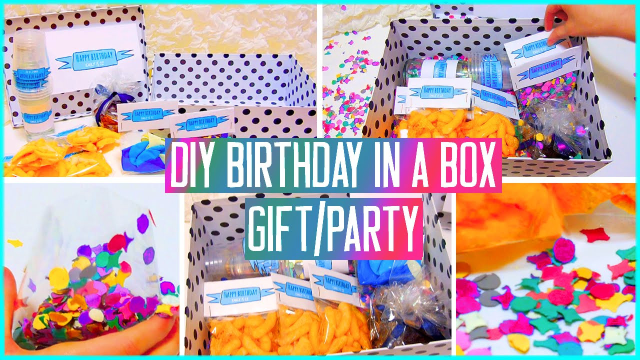 DIY Friend Birthday Gifts
 DIY Birthday in a box Throw a mini party for your friend
