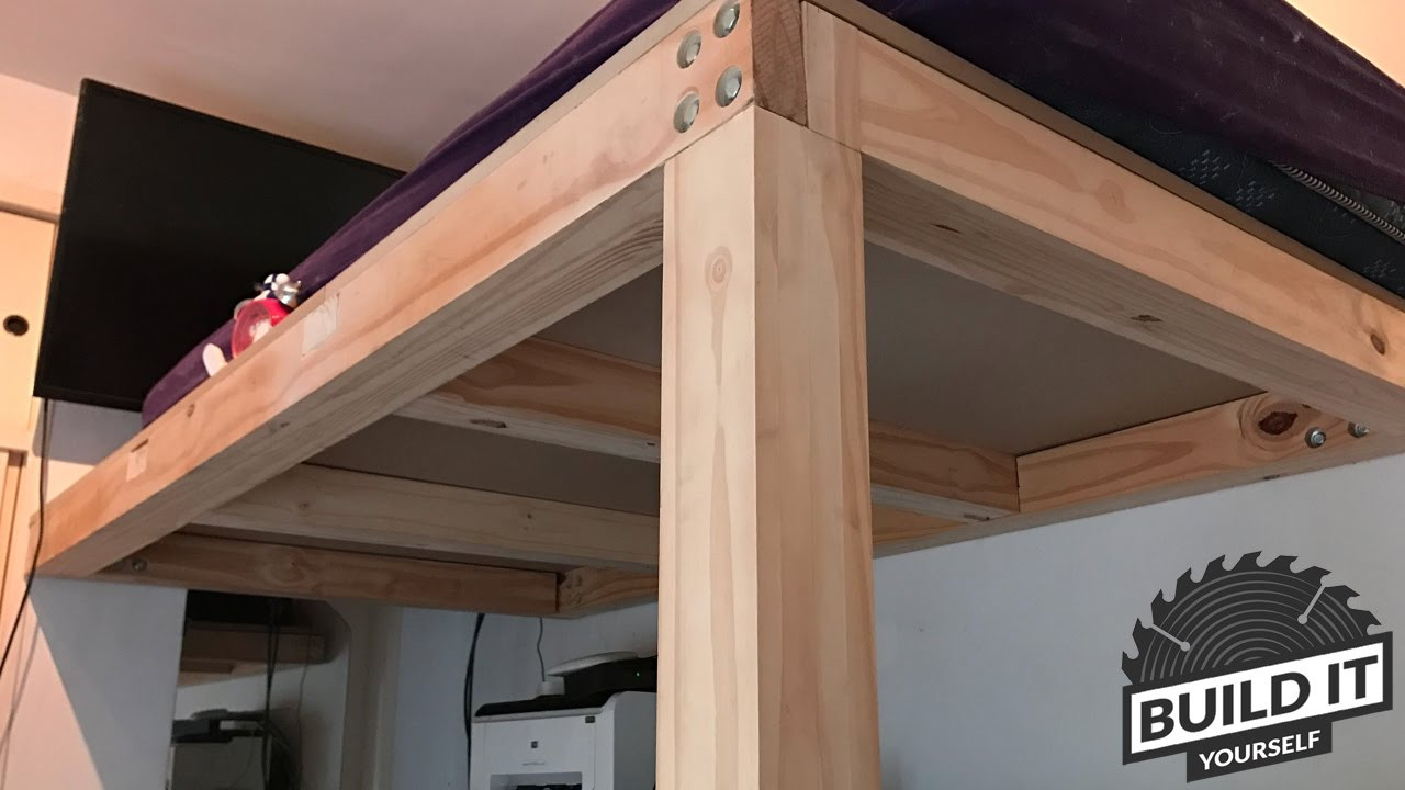 DIY Full Size Loft Bed Plans
 Loft Bed construction DIY Build It Yourself 4K