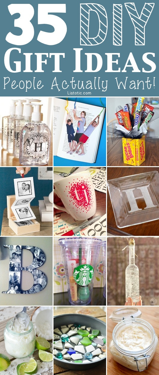 DIY Gifts People Actually Want
 35 Easy DIY Gift Ideas People Actually Want for