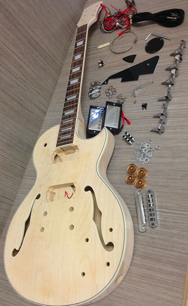 DIY Guitar Kits
 No Solder E 239DIY Les Paul Semi hollow Electric Guitar