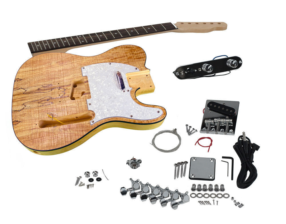 DIY Guitar Kits
 Solo Tele Style DIY Guitar Kit Basswood Body Spalted