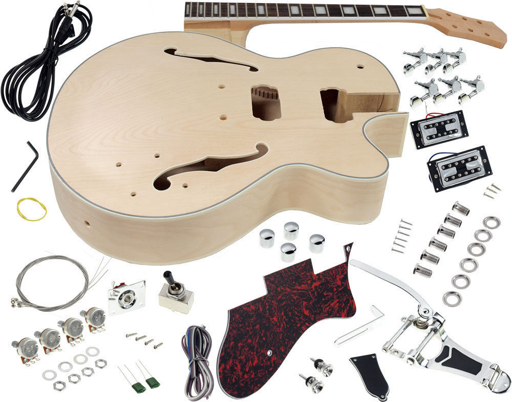 DIY Guitar Kits
 Solo GF Style DIY Guitar Kit Maple Hollow Body Rosewood
