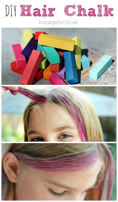 DIY Hair Chalking
 How to Chalk Hair DIY Washable Hair Color