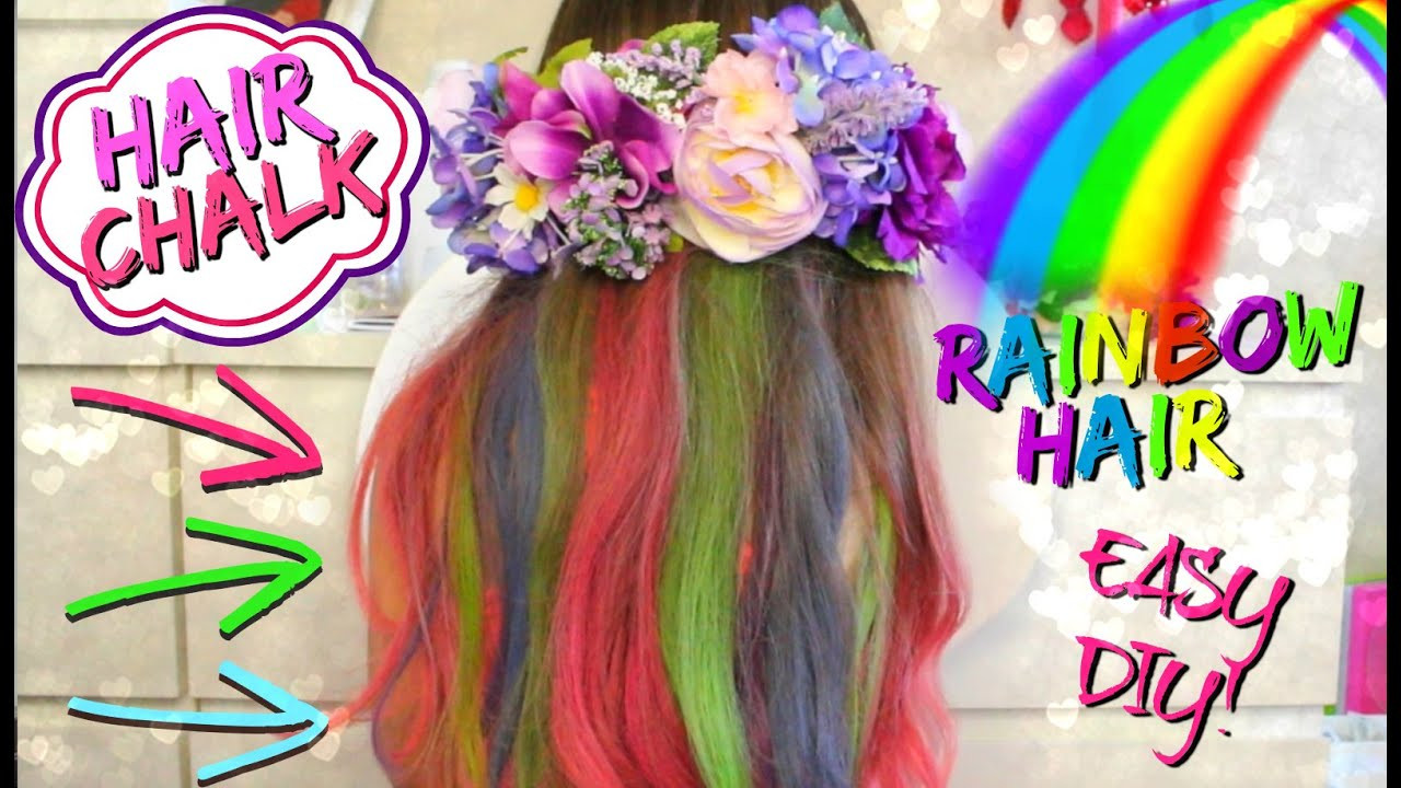 DIY Hair Chalking
 Hair Chalk DIY Rainbow Hair NON PERMANENT