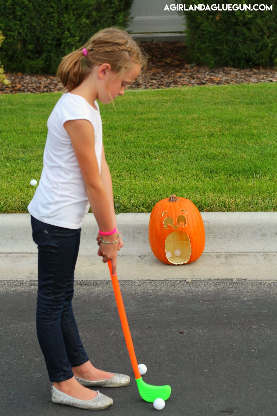 DIY Halloween Games For Kids
 Pumpkin Golf Halloween Game Eighteen25