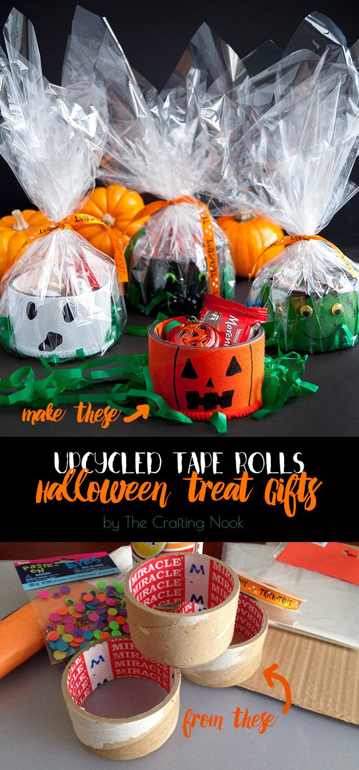 DIY Halloween Gifts
 Upcycled Tape Rolls Halloween Gifts