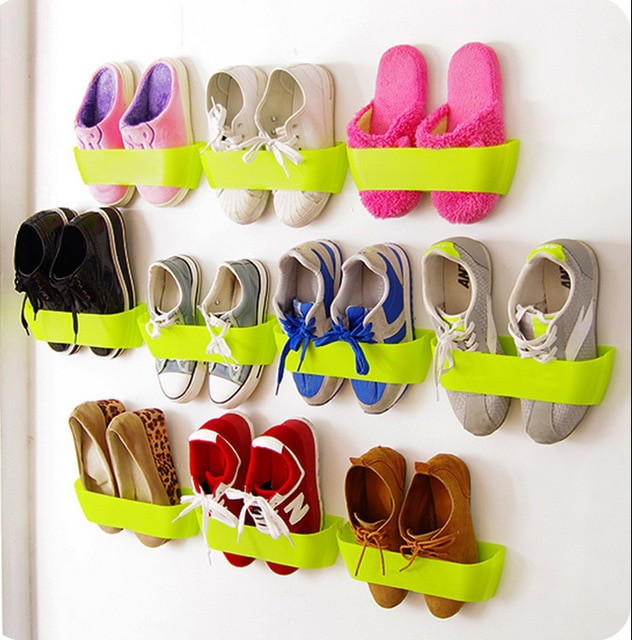 DIY Hanging Shoe Rack
 After hanging shoe rack door wall vertical wall storage