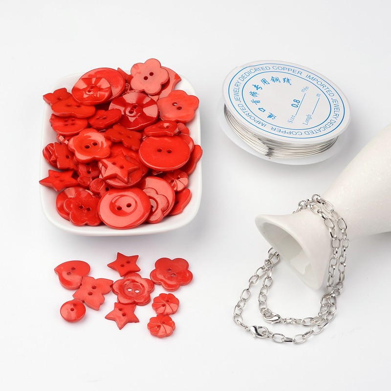 DIY Jewellery Kit
 1Set DIY Jewelry Kit Button Bracelet Making Acrylic