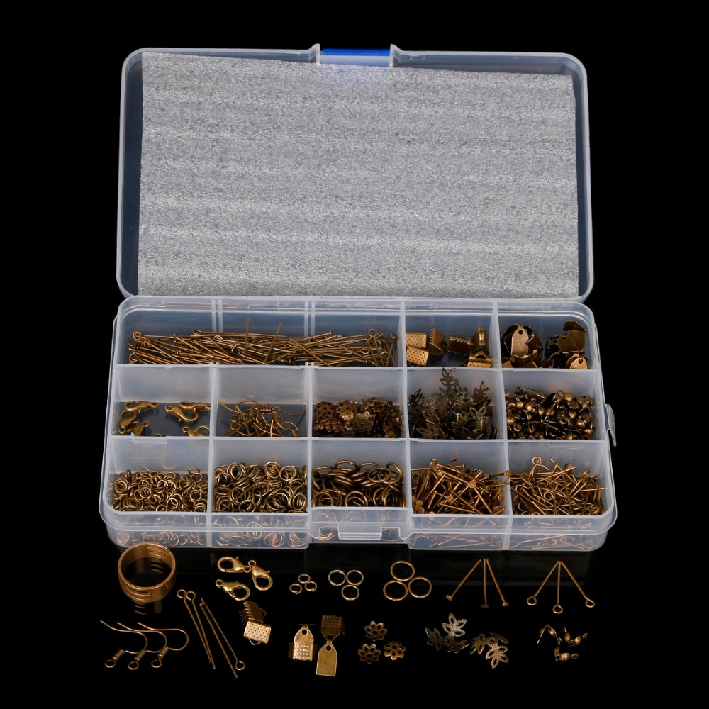 DIY Jewellery Kit
 Handmade DIY Jewelry Findings Box Accessories Beads caps