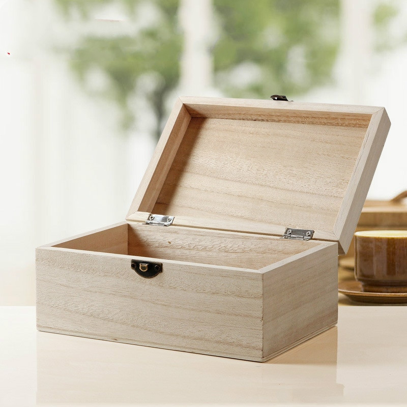 DIY Jewelry Box
 2pcs lot Wholesale Popular Wood Jewelry Box Art Decor