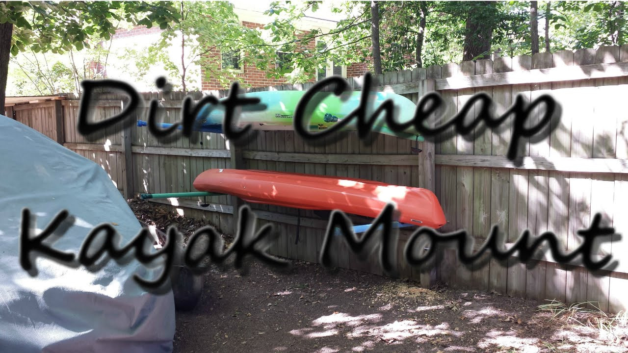 DIY Kayak Wall Rack
 Dirt Cheap DIY Dual Kayak Wall Rack Mount Cradle Free to Me $10 50 to You