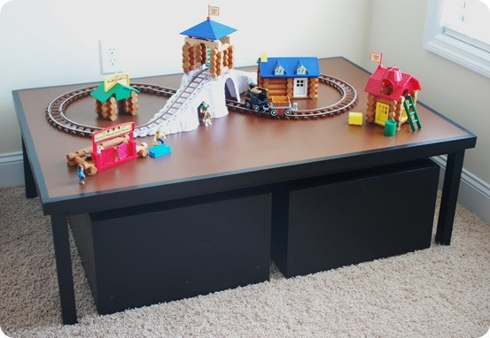 DIY Kids Activity Table
 Kids Play Table with Storage Carts