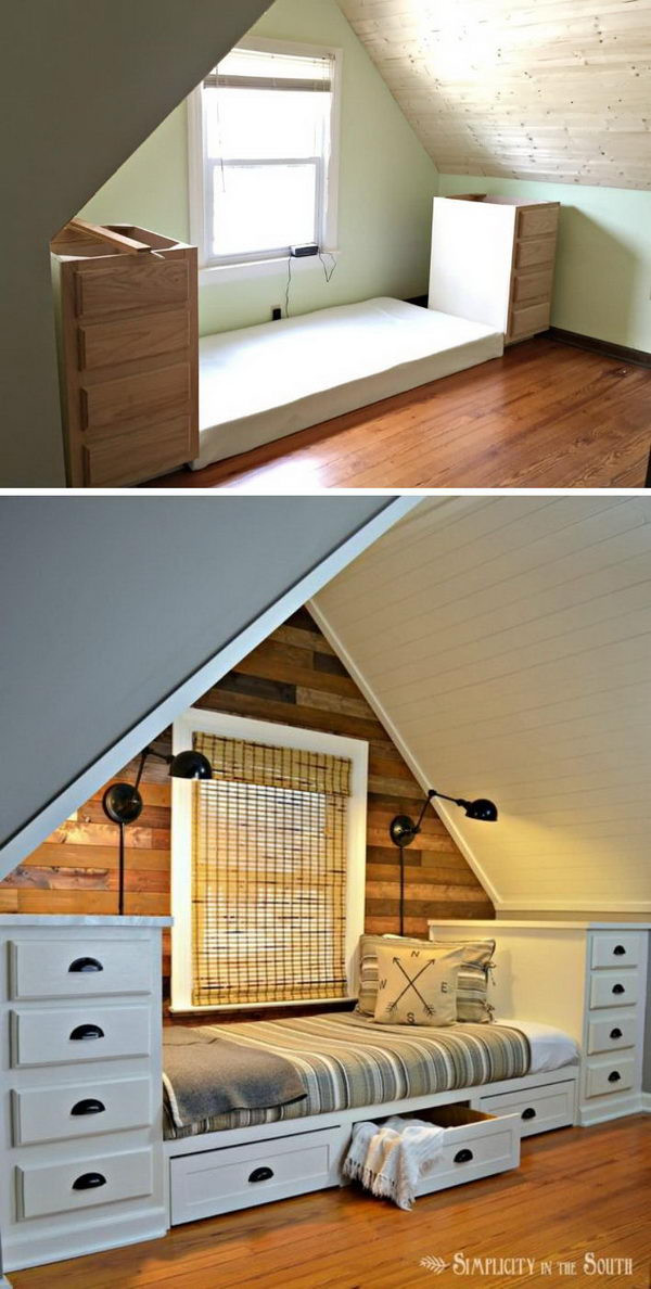 DIY Kids Bed With Storage
 20 Clever Storage Ideas For Your Attic Hative