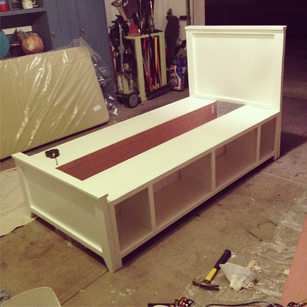 DIY Kids Bed With Storage
 DIY twin bed built in 2 days Some needs to build this for