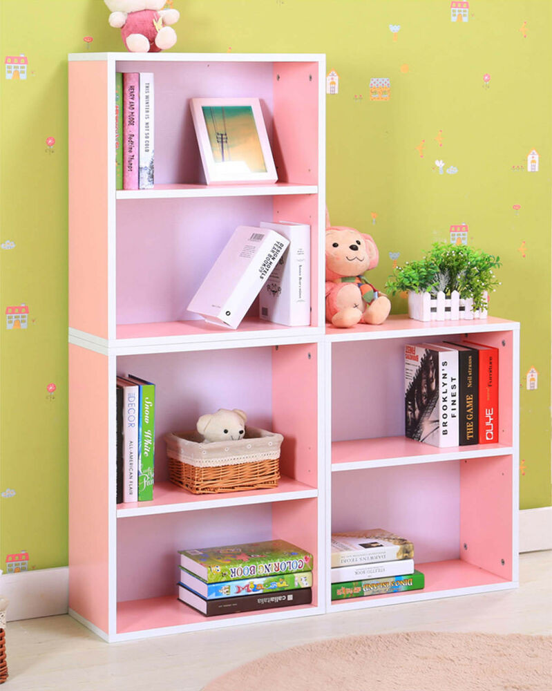 DIY Kids Bookcase
 Kids Children Furniture Girls Pink Bookcase Bookshelf Toy
