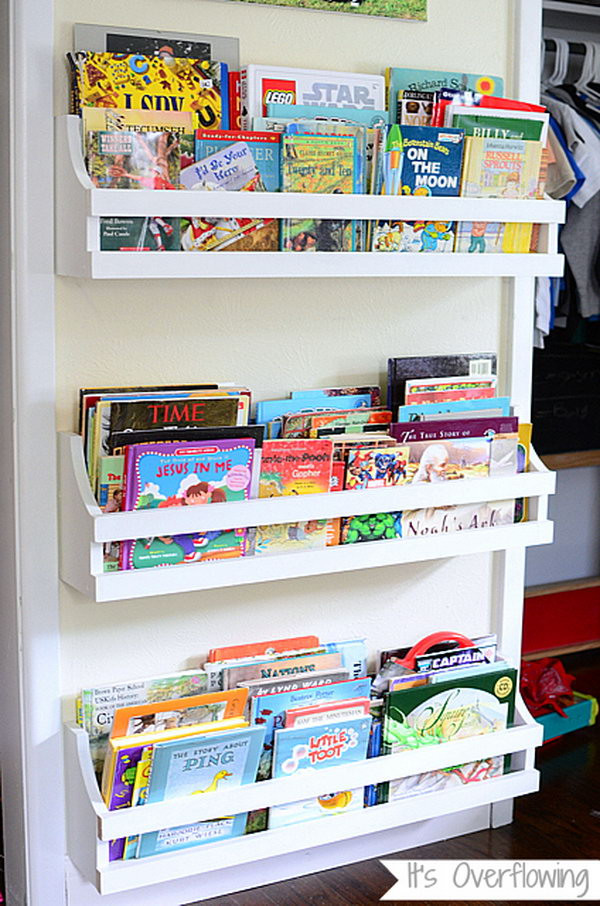 DIY Kids Bookcase
 Clever DIY Ideas to Organize Books for Your Kids Noted List