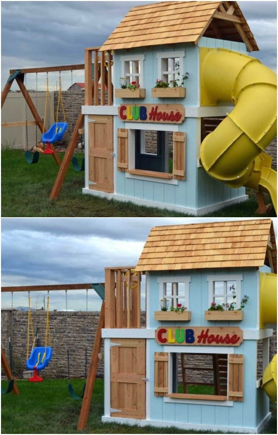 DIY Kids Clubhouse
 26 DIY Swings That Turn Your Backyard Into A Playground