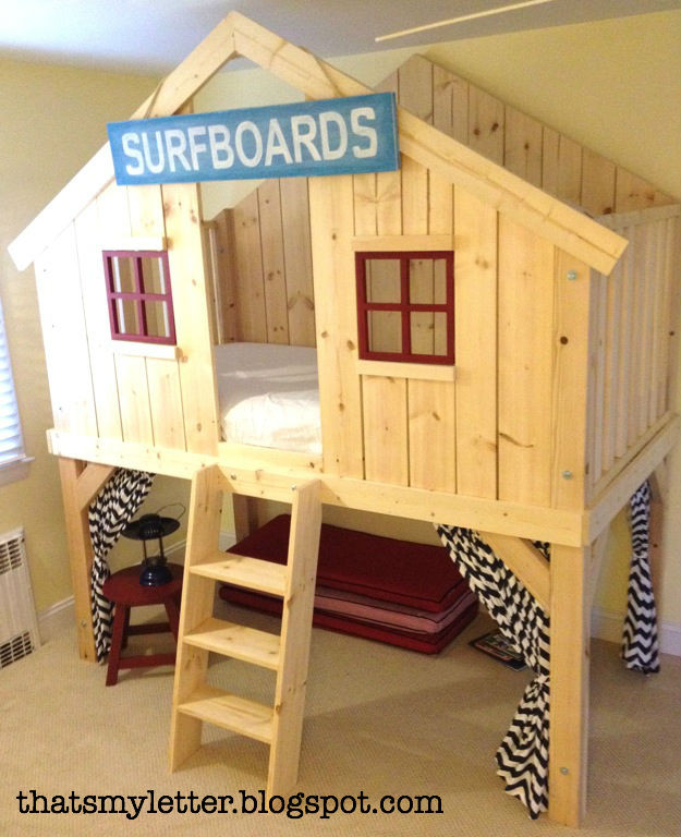 DIY Kids Clubhouse
 That s My Letter How to Build a Cluhouse Fort Bed