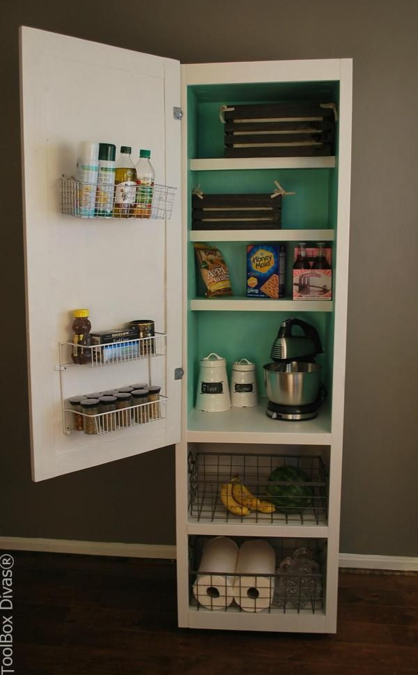 DIY Kitchen Pantry Cabinet Plans
 DIY Mobile Pantry Cabinet