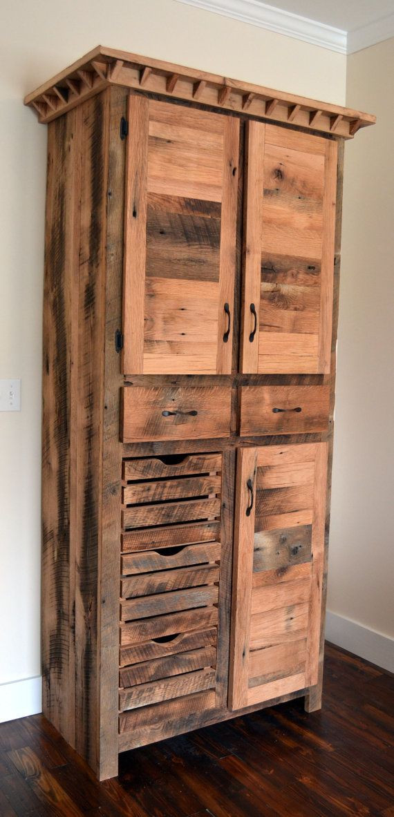 DIY Kitchen Pantry Cabinet Plans
 Reclaimed Barnwood Pantry Cabinet