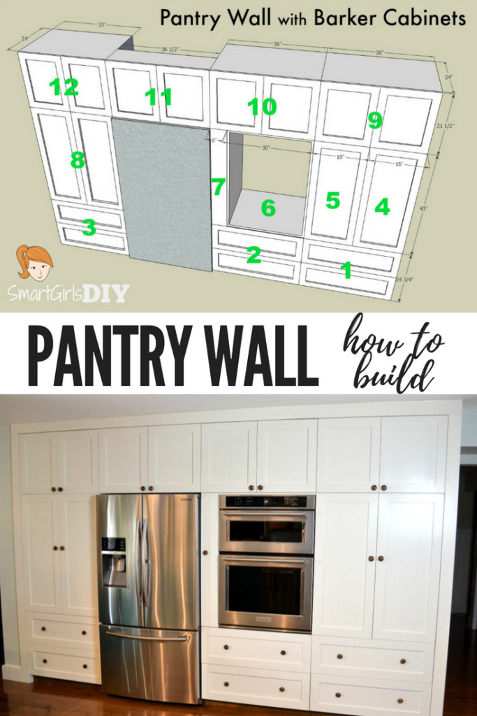 DIY Kitchen Pantry Cabinet Plans
 How to Build a Pantry Wall with Barker Cabinets