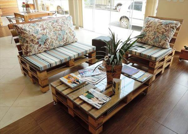 Diy Living Room Tables
 DIY Pallet Living Room Sitting Furniture Plans