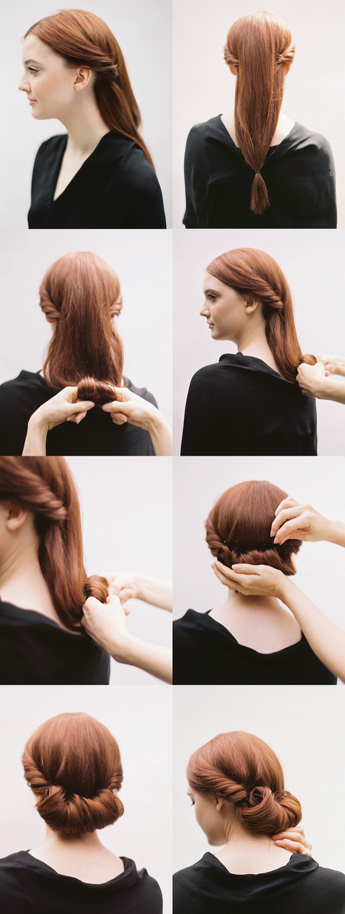 DIY Long Hairstyles
 DIY Rolled Chignon Hair Tutorial DIY