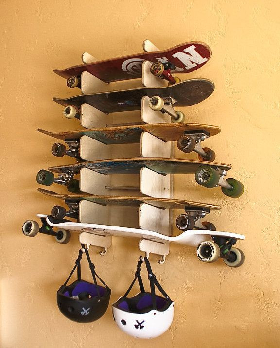 DIY Longboard Rack
 Longboard Skateboard Rack Plans WoodWorking Projects & Plans