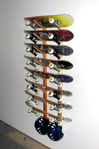 DIY Longboard Rack
 Eight 8 Skateboard Wall Rack