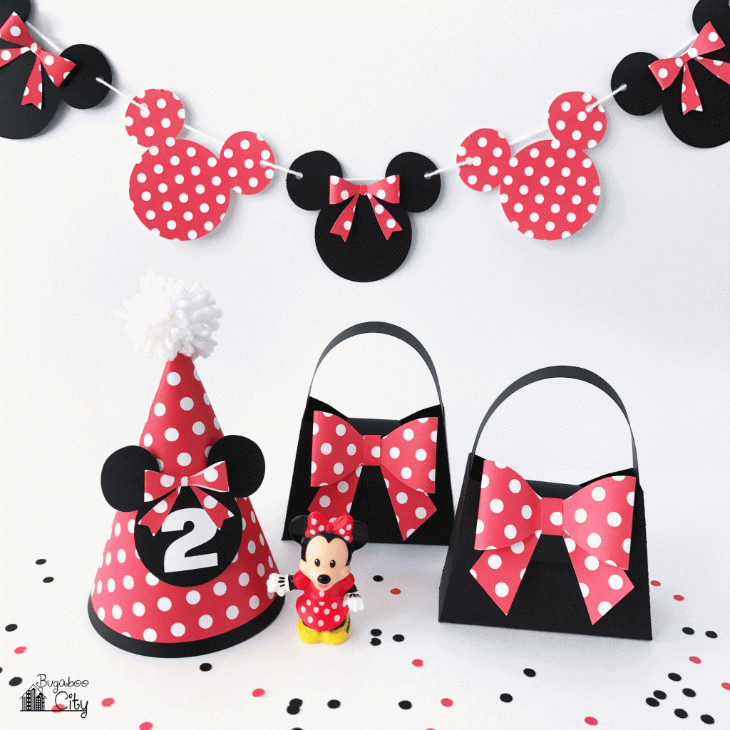 DIY Minnie Mouse Party Decorations
 Minnie Mouse DIY Party Supplies – Scrap Booking