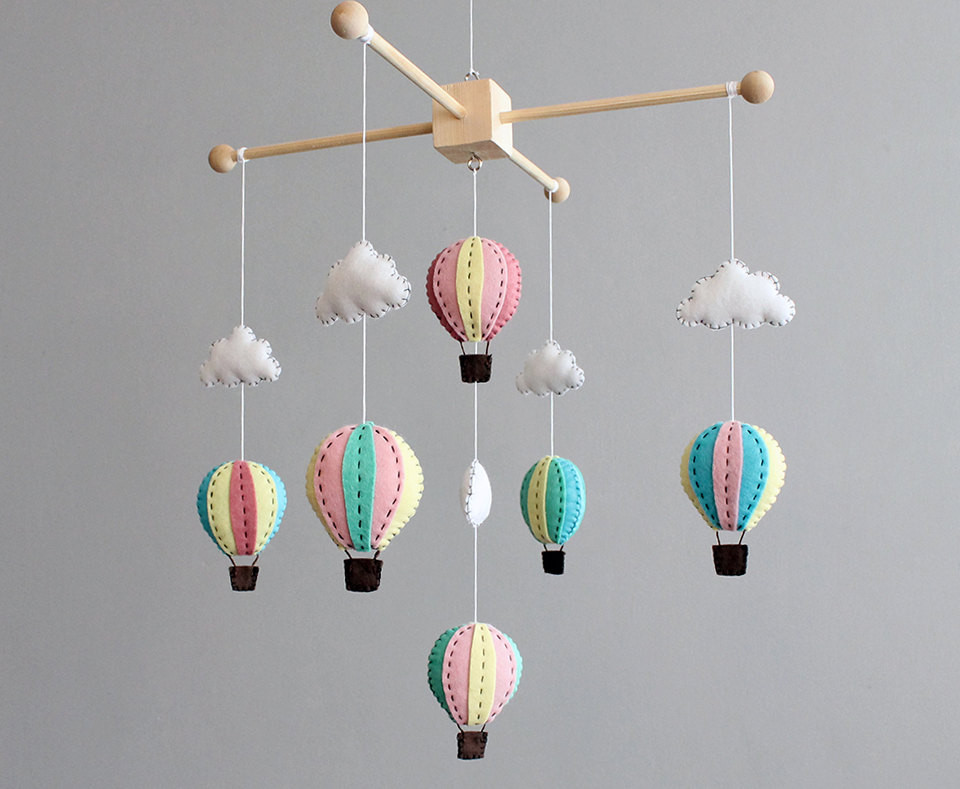 DIY Mobile For Baby
 diy baby mobile kit make your own hot air balloon by