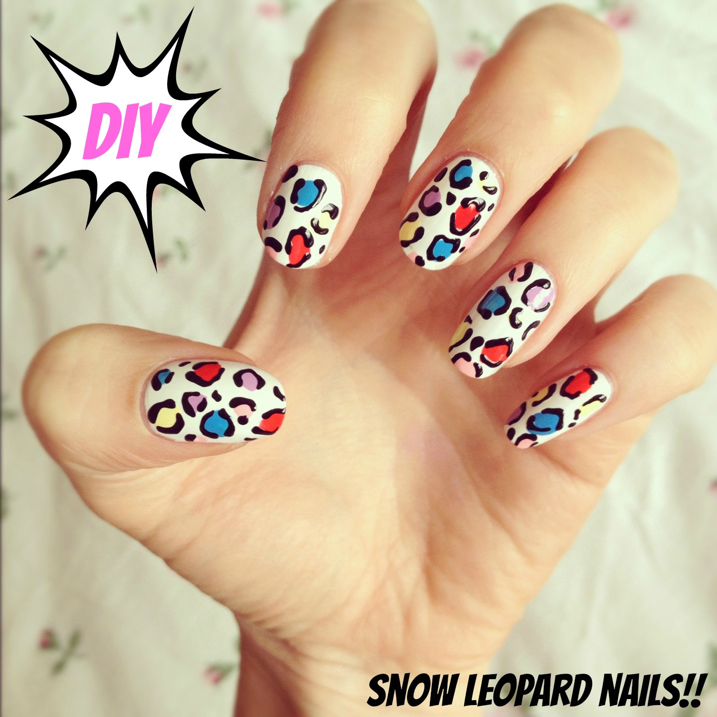 Diy Nail Ideas
 DIY snow leopard nail art