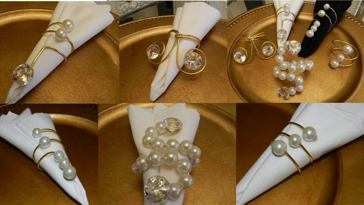 DIY Napkin Rings For Wedding
 Dollar Tree DIY Diamonds and Pearls Napkin Rings 6 DIY