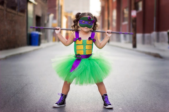 DIY Ninja Turtle Costume With Tutu
 Halloween Tutu Costumes A girl and a glue gun