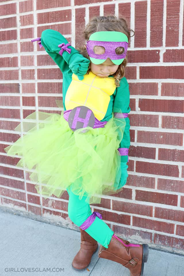 DIY Ninja Turtle Costume With Tutu
 DIY No Sew Ninja Turtle Costume for Girls Girl Loves Glam