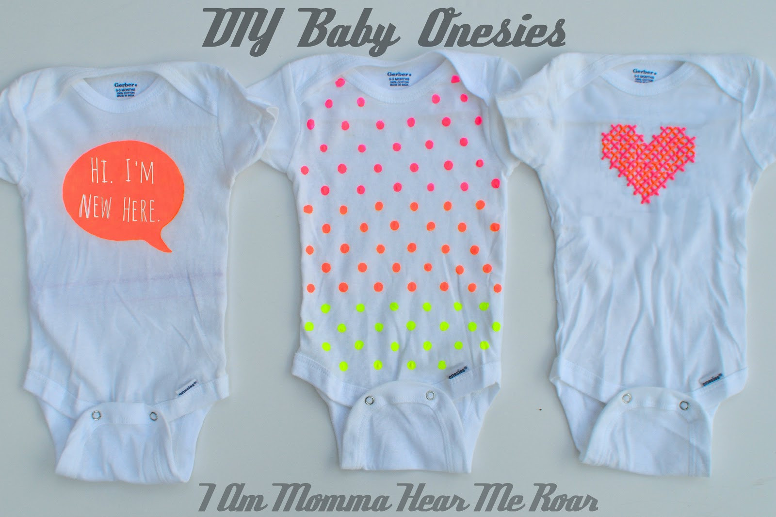 DIY Onesies Baby Shower
 iLoveToCreate Blog DIY Baby esies