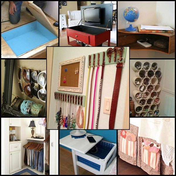 DIY Organization Ideas For Bedrooms
 Some of these are great for tiny homes 15 Genius Bedroom