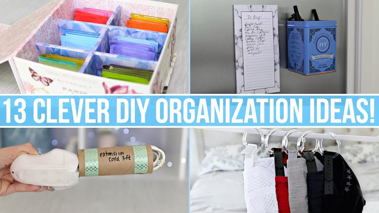 DIY Organizing Tips
 13 Clever DIY Home Organization Ideas