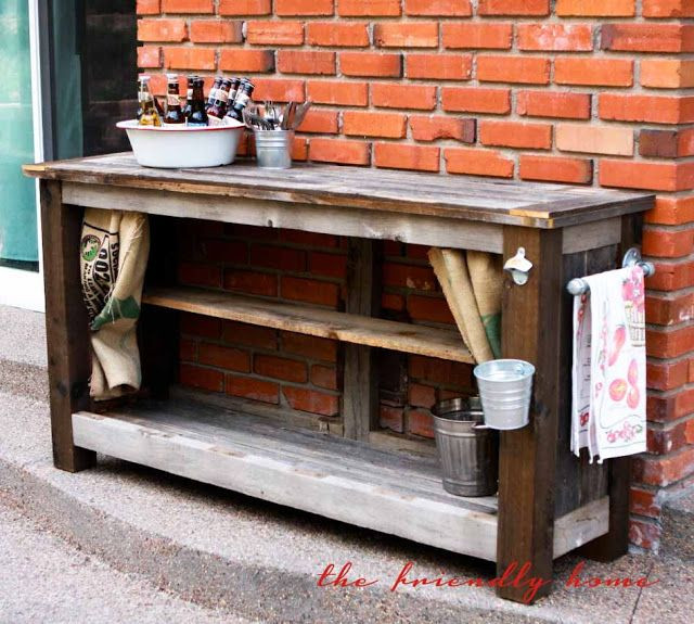 DIY Outdoor Buffet Table
 Patio Buffet Table WoodWorking Projects & Plans
