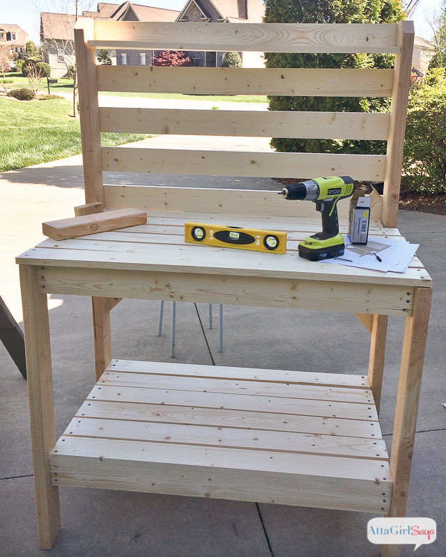DIY Outdoor Buffet Table
 DIY Potting Bench & Outdoor Buffet Table Atta Girl Says