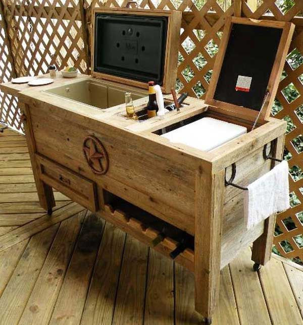 DIY Outdoor Cooler
 528 best Outdoor Bars and Counter tops images on Pinterest