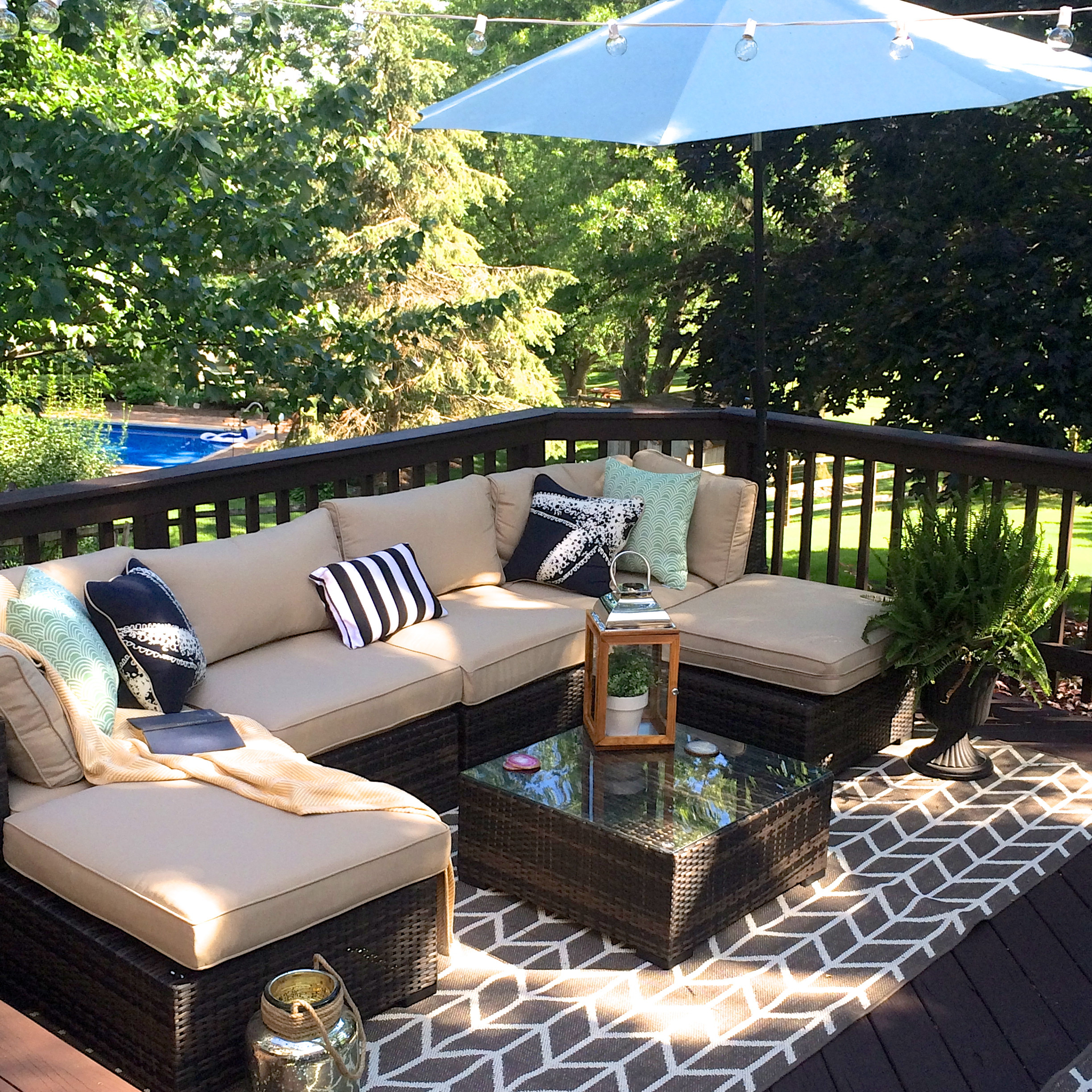 DIY Outdoor Decks
 Our Outdoor Living Room & DIY Deck Makeover Reveal