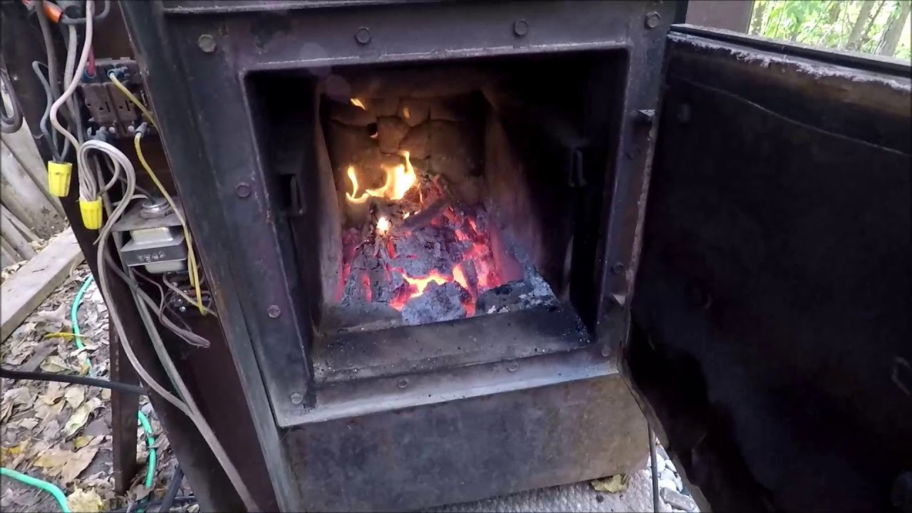 DIY Outdoor Furnace
 DIY Outside wood burning forced air furnace FREE HEAT in